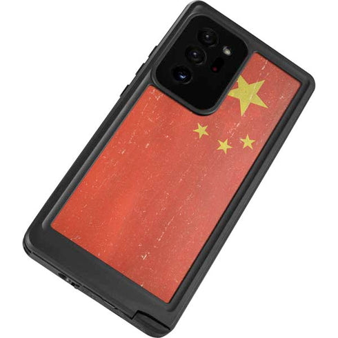Chinese Flag Distressed Galaxy Note20 Ultra 5G Waterproof Case
